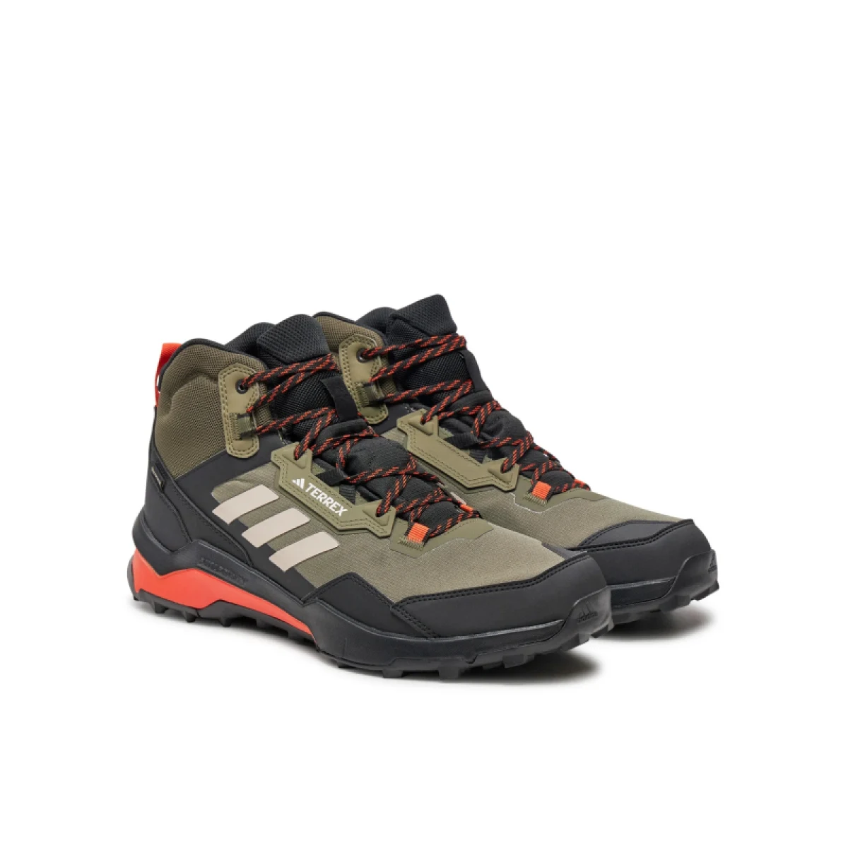Pánska členková turistická obuv ADIDAS Terrex AX4 Mid GTX olive strata wonder beige core black · záber 2