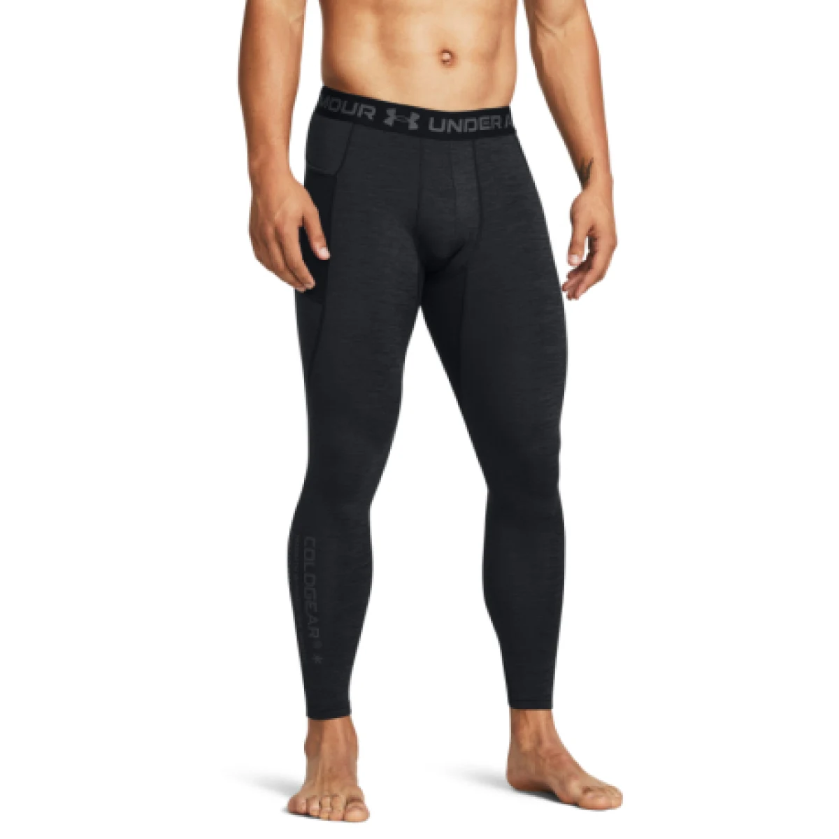 Pánske zateplené legíny UNDER ARMOUR UA CG Armour Twist Lgs-BLK · záber 1