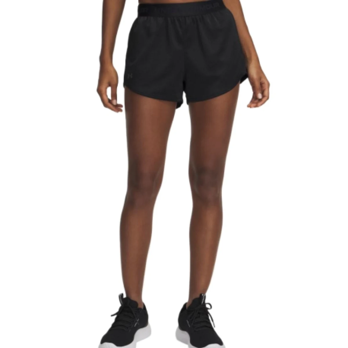 Dámske tréningové kraťasy UNDER ARMOUR Tech Play Up Shine Shorts-BLK · záber 1