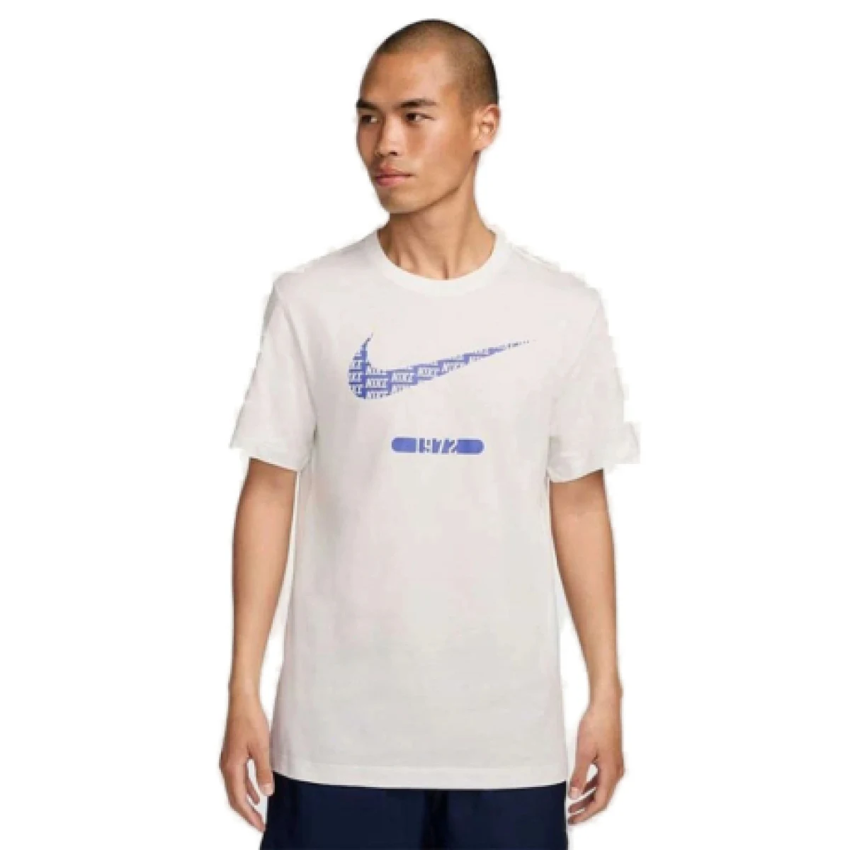 Pánske tričko s krátkym rukávom NIKE M NSW TEE 6 MO SWOOSH-121 SUMMIT WHITE · záber 1