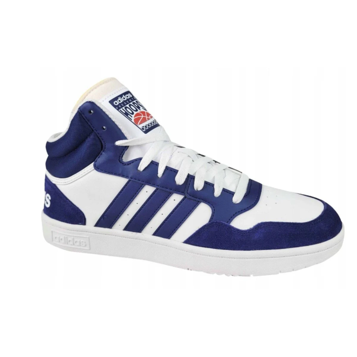 Pánska vychádzková obuv ADIDAS Hoops 3.0 Mid cloud white dark blue dark blue · záber 3
