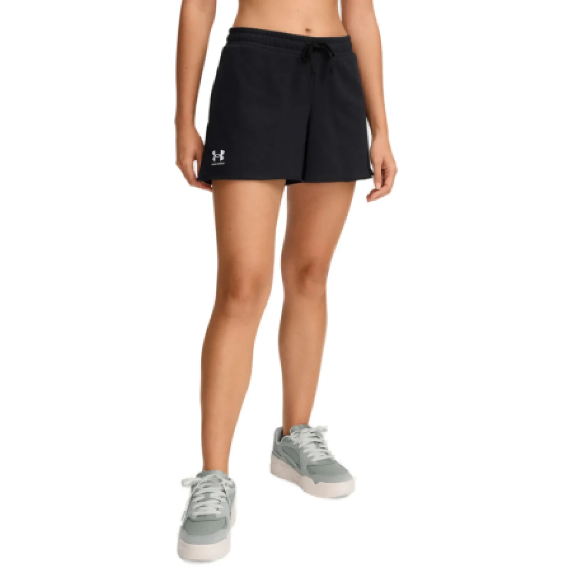 Dámske teplákové kraťasy UNDER ARMOUR UA Rival Terry Short-BLK · záber 1