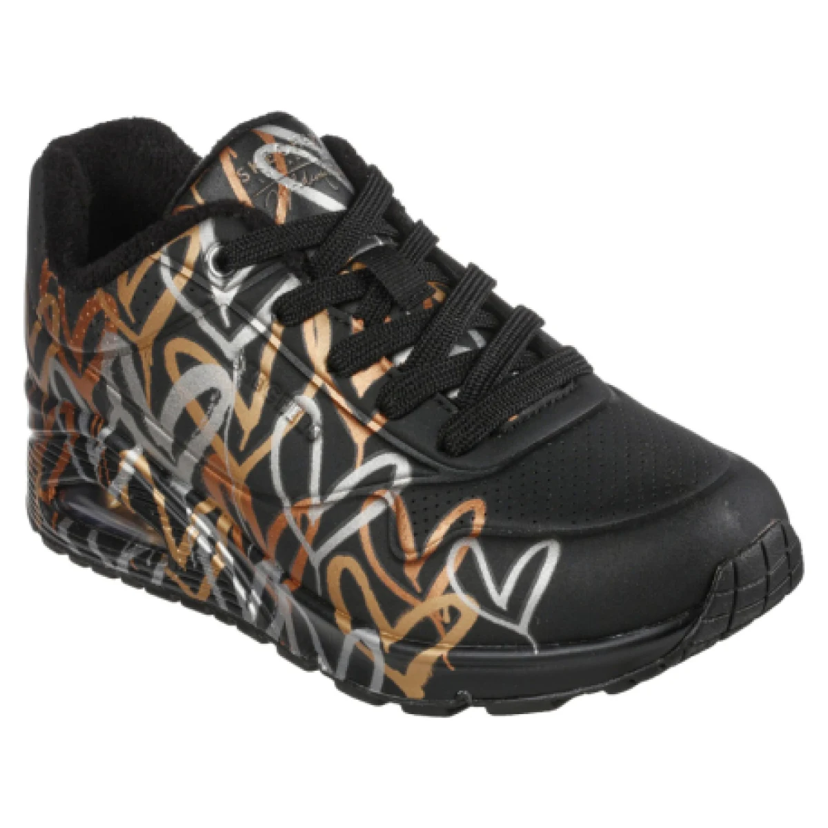 Dámska rekreačná obuv SKECHERS Uno Metallic Love black gold · záber 1