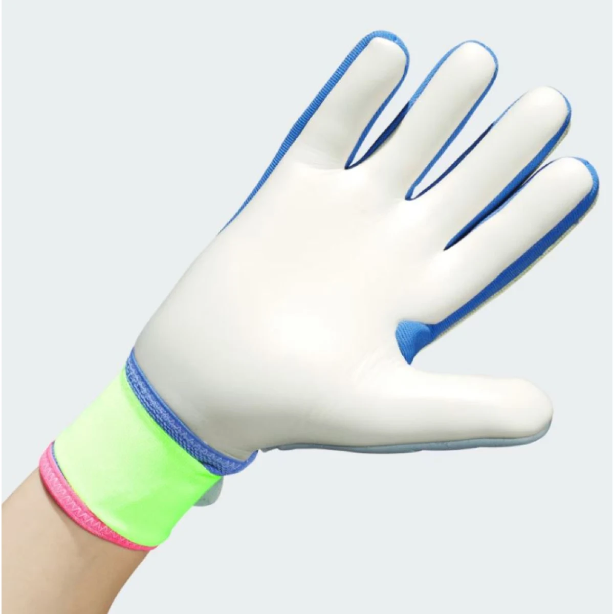 Pánske futbalové brankárske rukavice ADIDAS Copa League GL blue fusion halo blue lucid lemon · záber 4