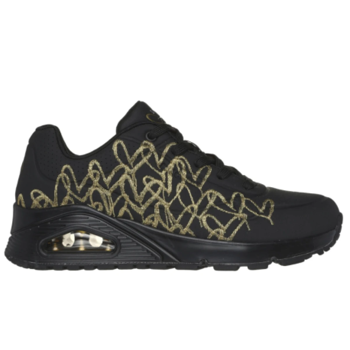 Dámska rekreačná obuv SKECHERS Uno Golden Heart black gold · záber 1