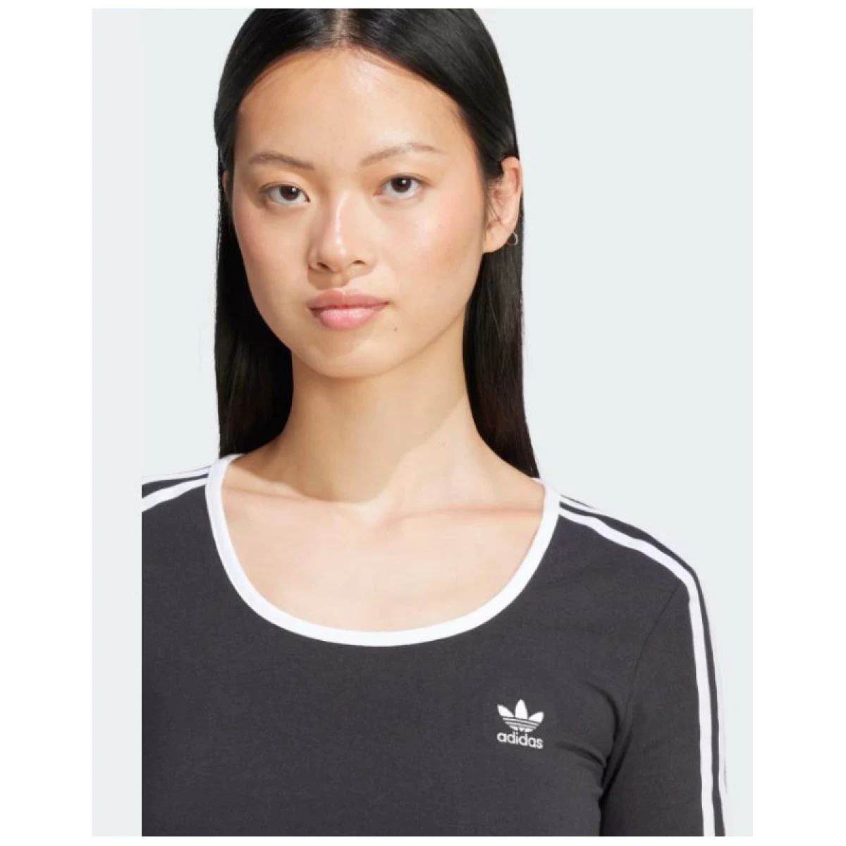 Dámske tričko s dlhým rukávom ADIDAS ORIGINALS 3S LS CROP-BLACK · záber 2