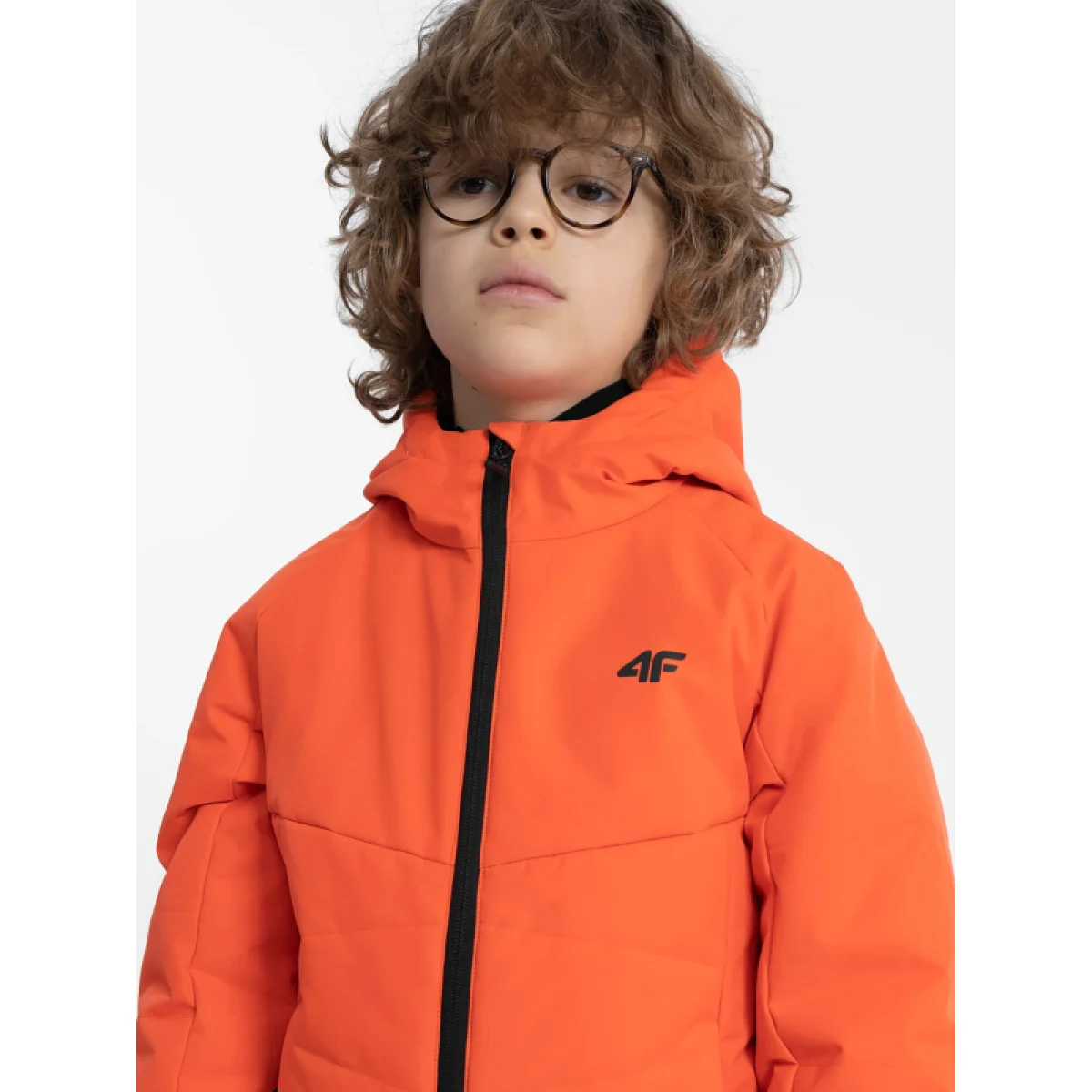 Chlapčenská lyžiarska bunda 4F JUNIOR TECHNICAL JACKET-JAW23TTJAM298-70S-ORANGE · záber 5