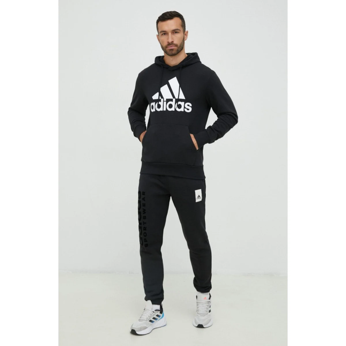 Pánska mikina s kapucňou ADIDAS M BL FT HD-IC9363-Black · záber 4