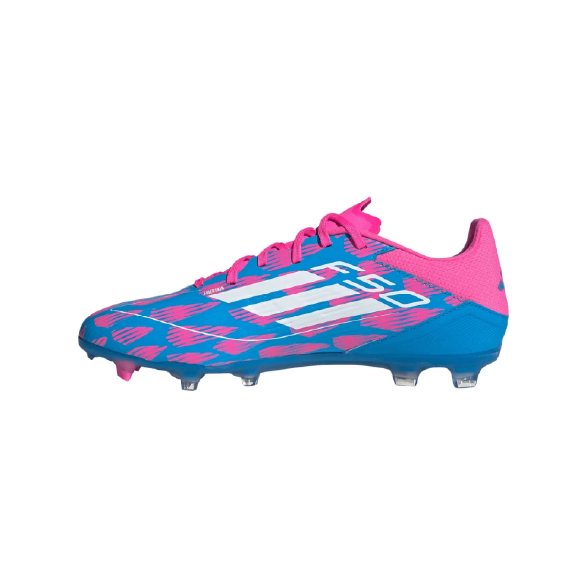 Pánske futbalové kopačky outdoorové ADIDAS F50 League M FG solar blue cloud white solar pink · záber 3