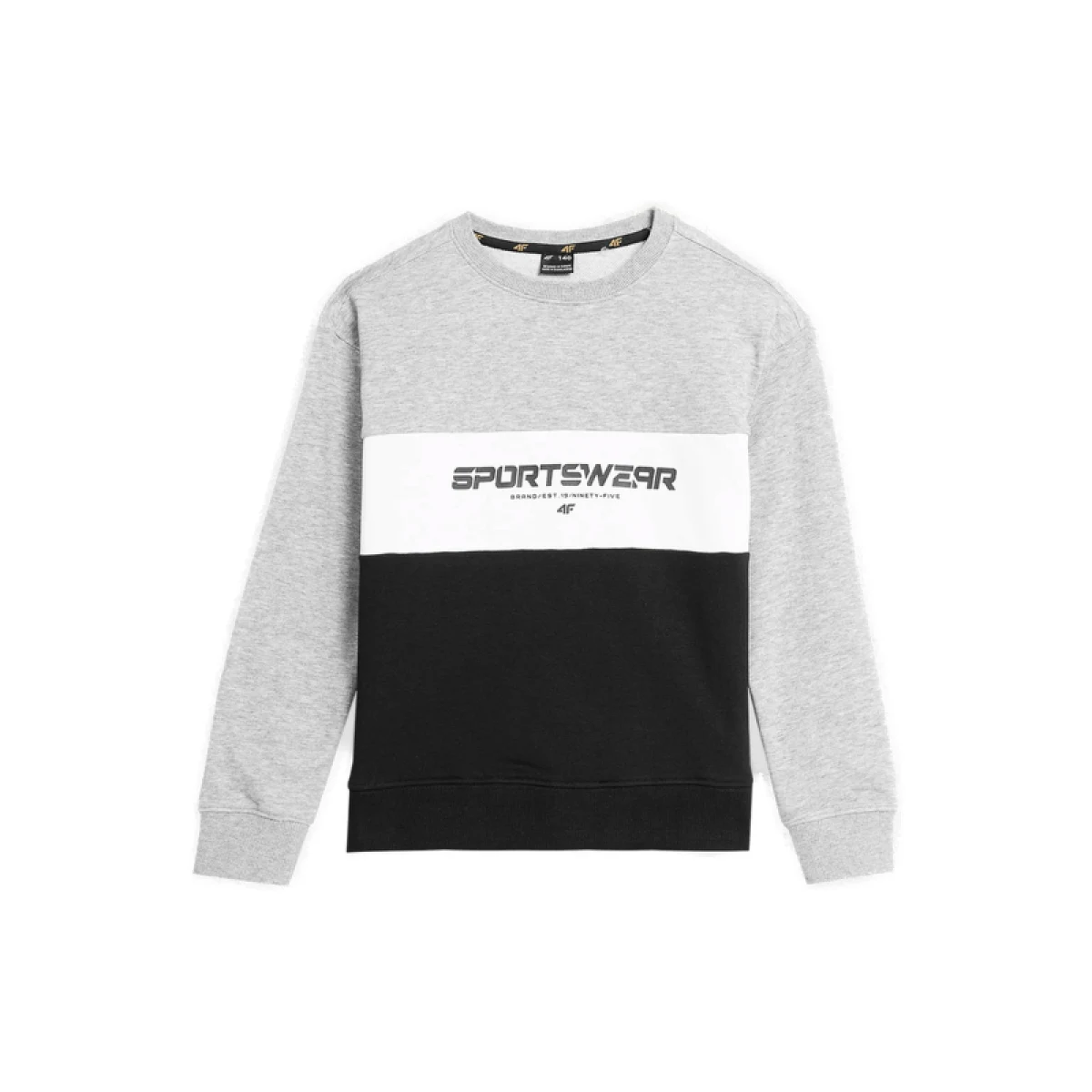 Chlapčenská mikina 4F JUNIOR SWEATSHIRT-JAW23TSWSM630-27M-COLD LIGHT GREY MELANGE · záber 4
