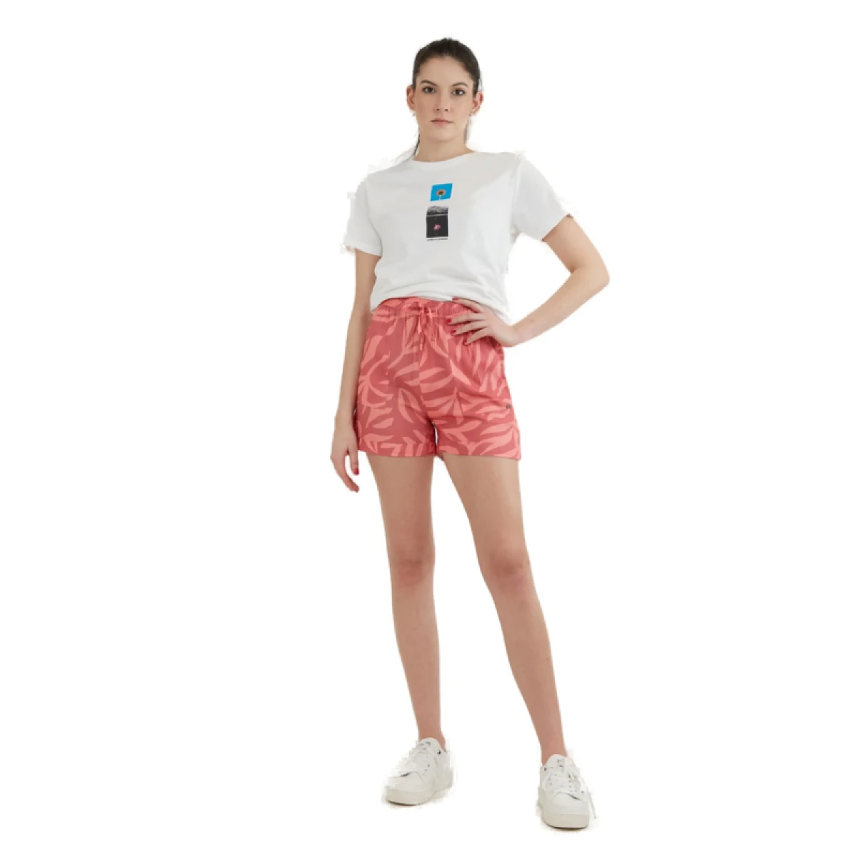 Dámske nohavice FUNDANGO Carla Shorts-353-hibiscus · záber 2