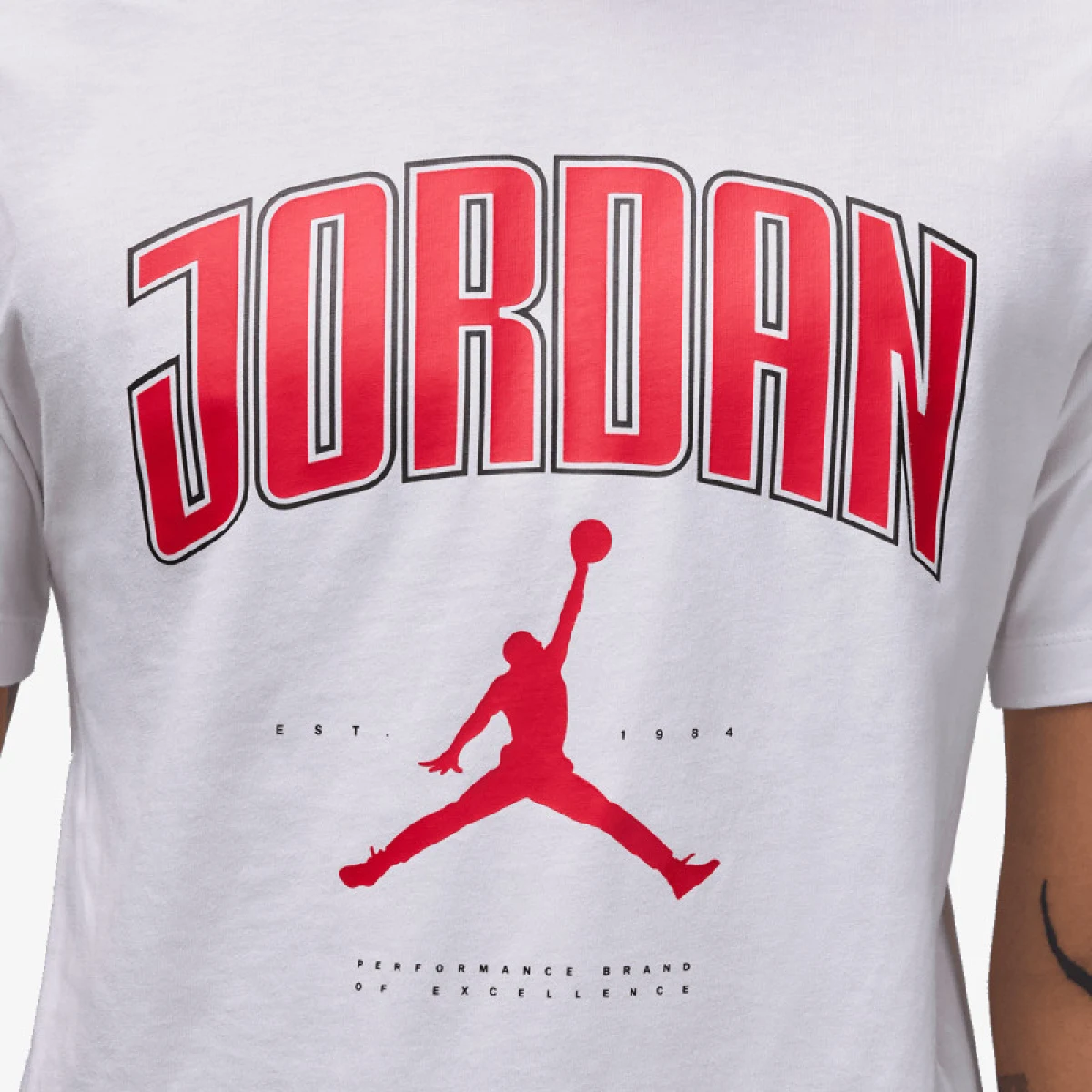 Pánske tričko s krátkym rukávom NIKE JORDAN M J CITY 88 SS CREW-100-White · záber 4