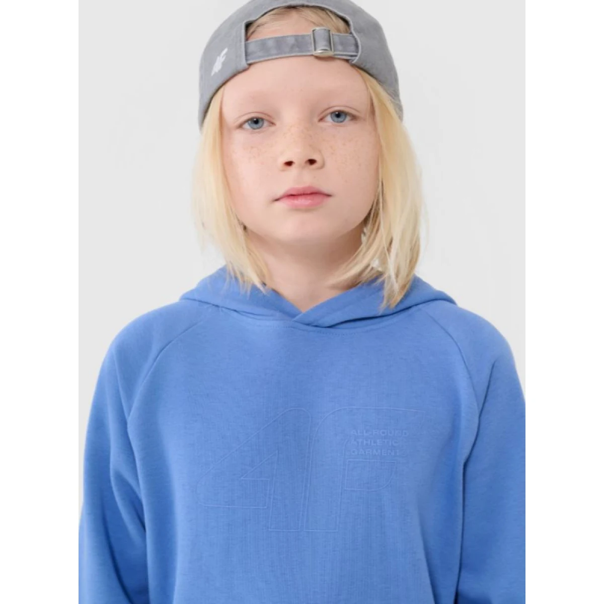 Chlapčenská mikina s kapucňou 4F JUNIOR SWEATSHIRT M1712-34S-LIGHT BLUE · záber 2
