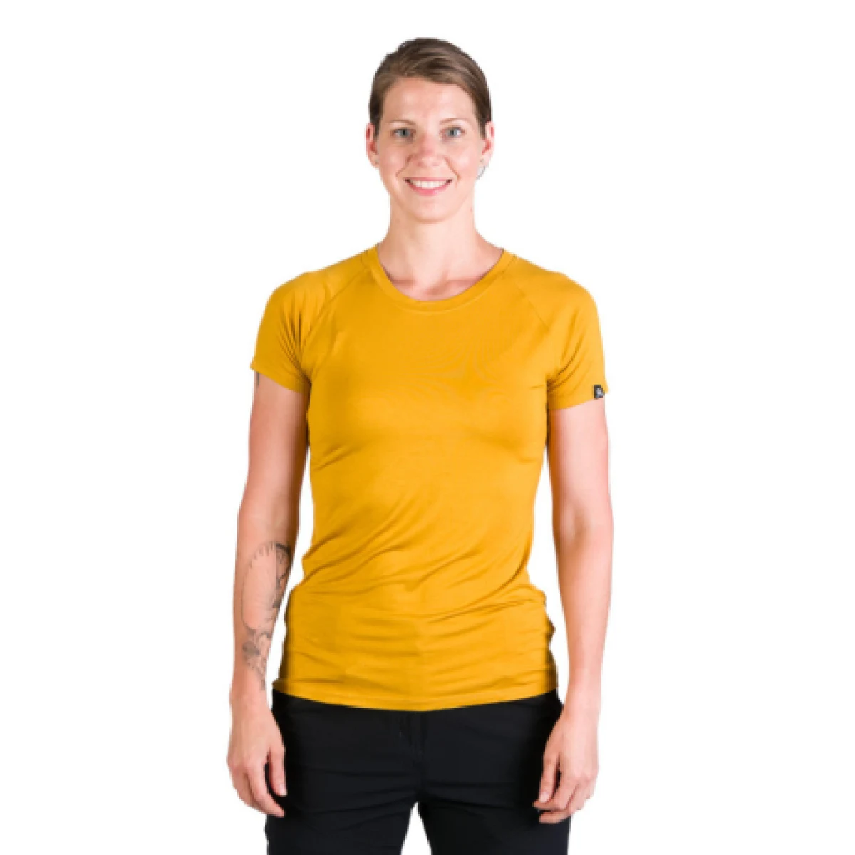 Dámske turistické tričko s krátkym rukávom NORTHFINDER DIANE-314-goldenyellow · záber 1