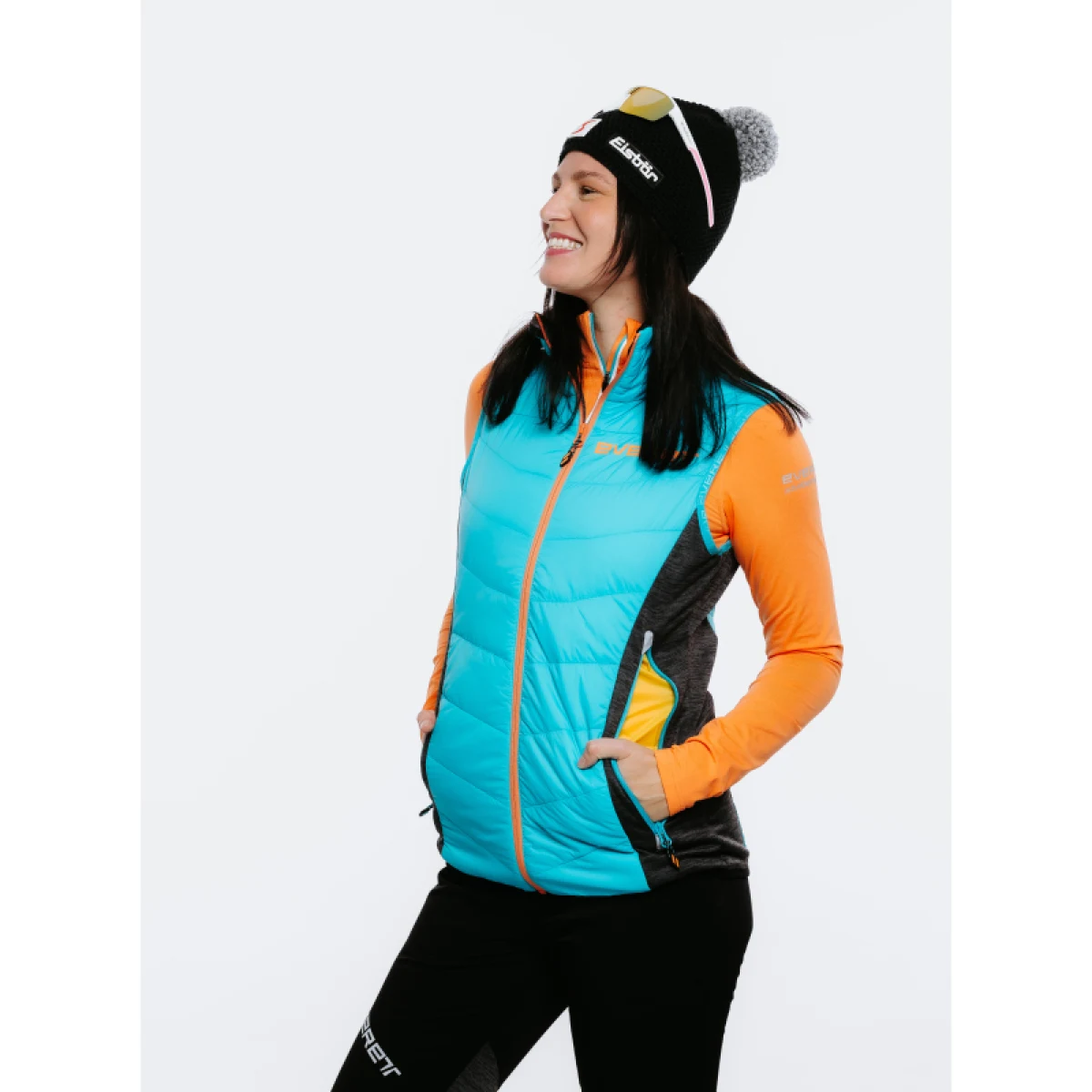 Dámska vesta na skialp EVERETT SkiToura PRIMALOFT vest W blue · záber 4