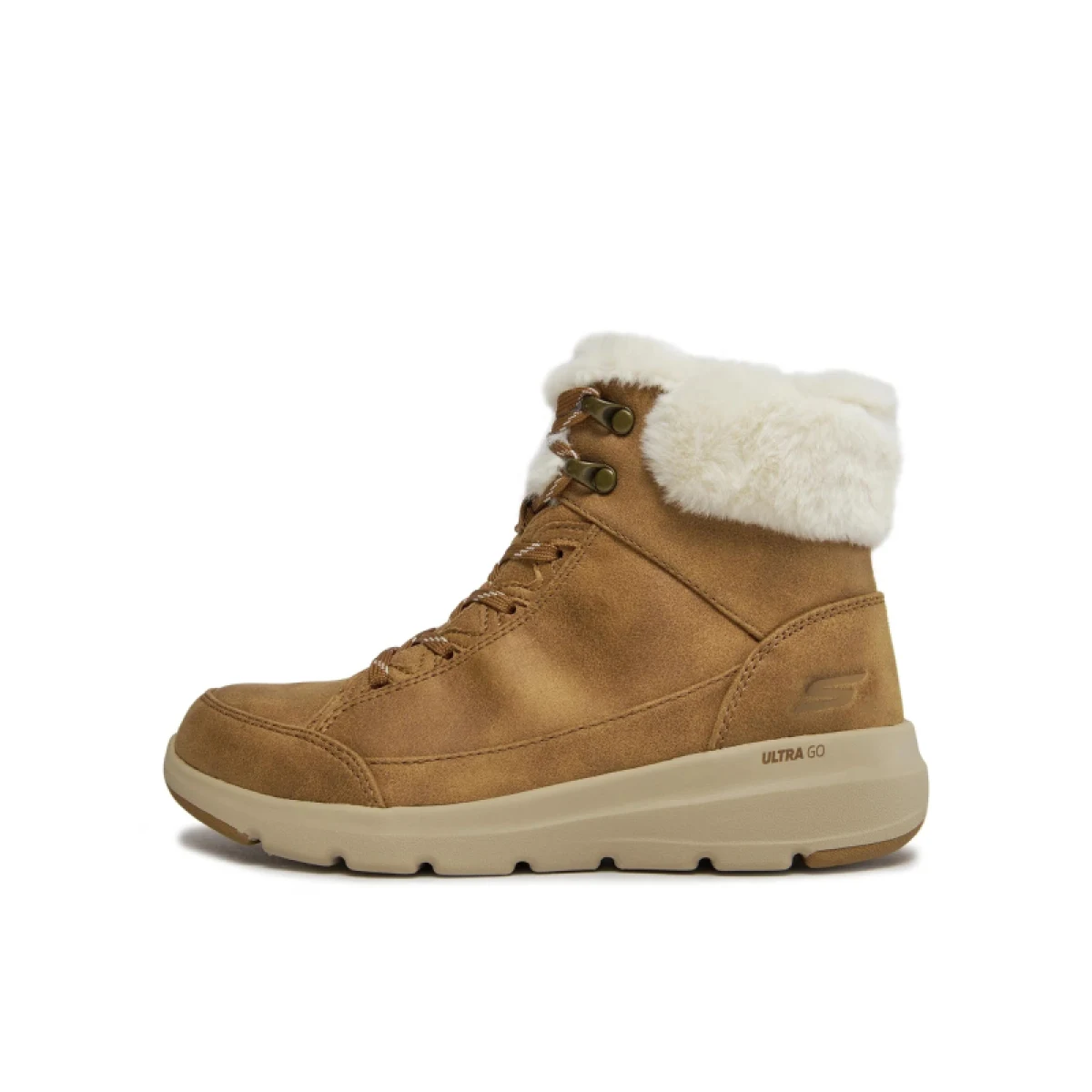 Dámske členkové zimné topánky SKECHERS On The-Go Glacial Ultra Cozyly chestnut · záber 2