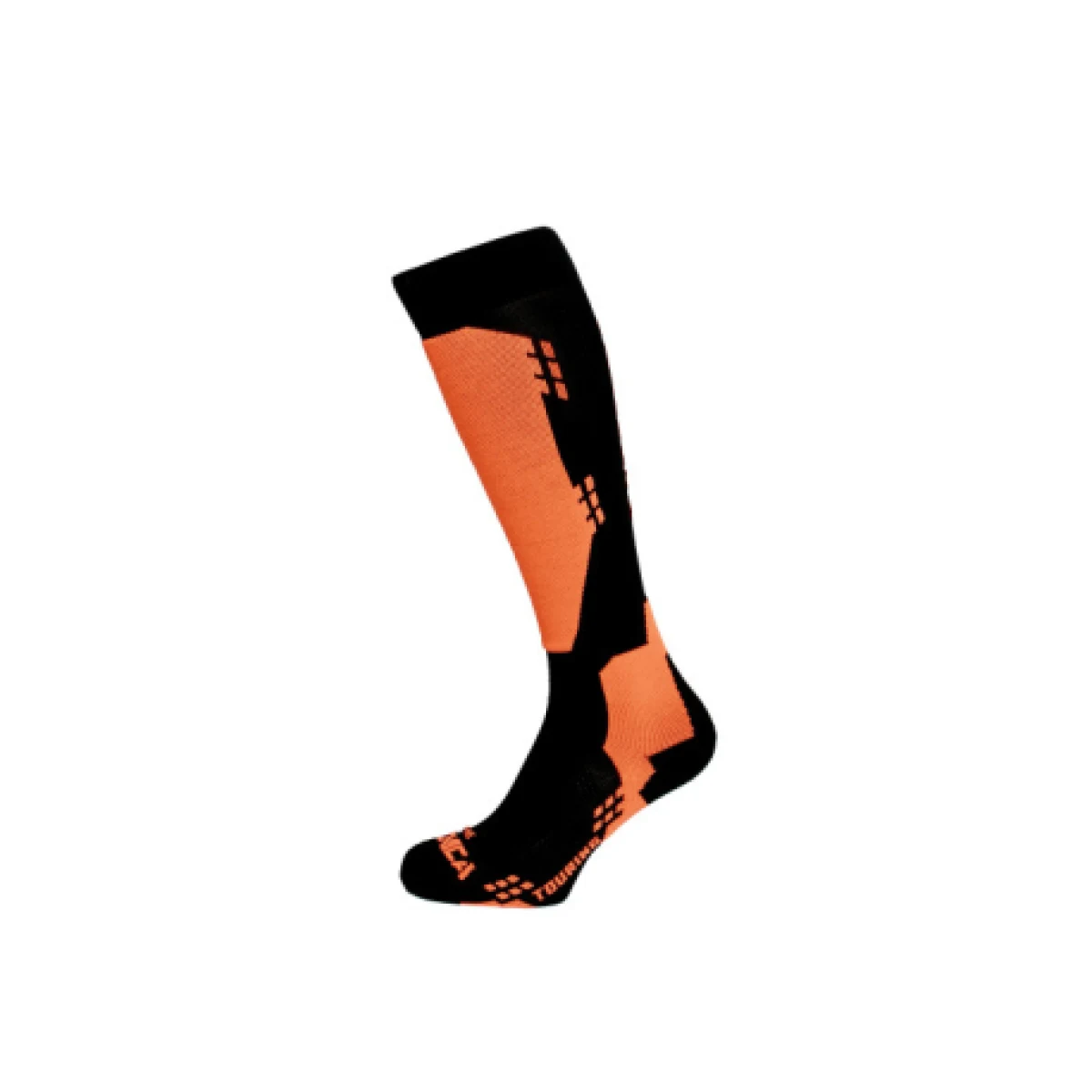 Lyžiarske podkolienky (ponožky) TECNICA Touring ski socks, black orange · záber 1