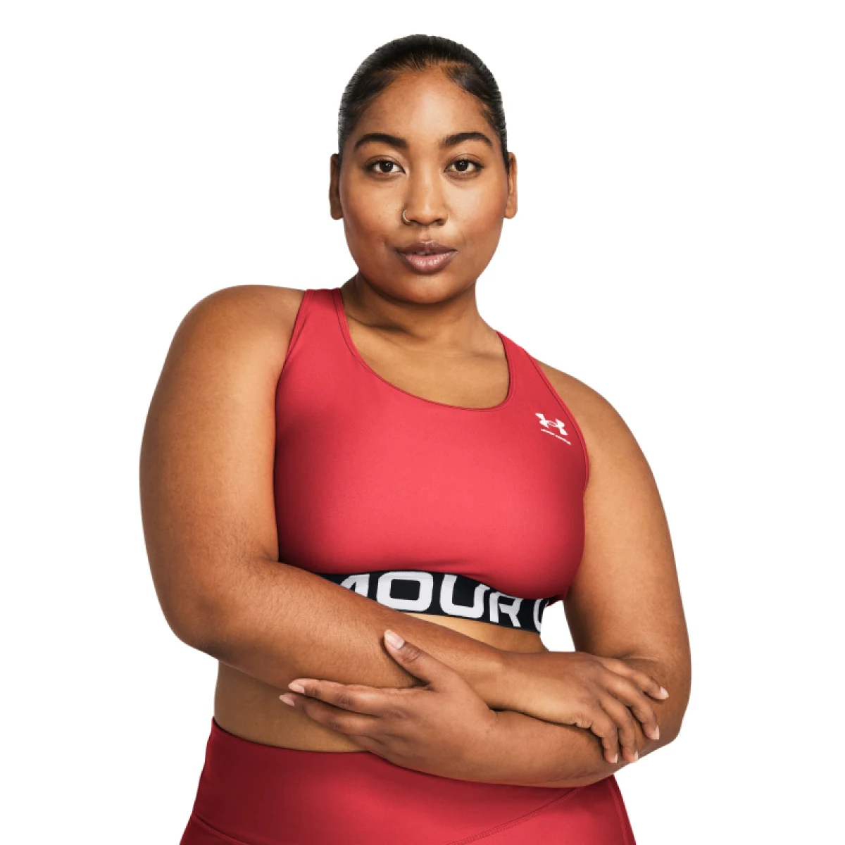 Dámska tréningová športová podprsenka UNDER ARMOUR UA HG Authentics Mid Branded-RED · záber 5