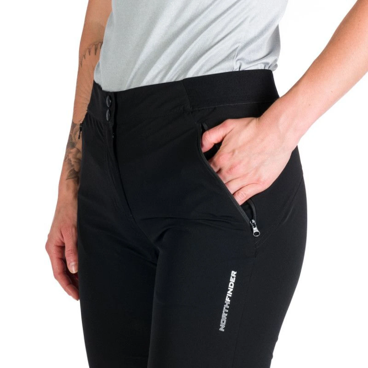 Dámske turistické kraťasy NORTHFINDER JACKIE-269-black · záber 5