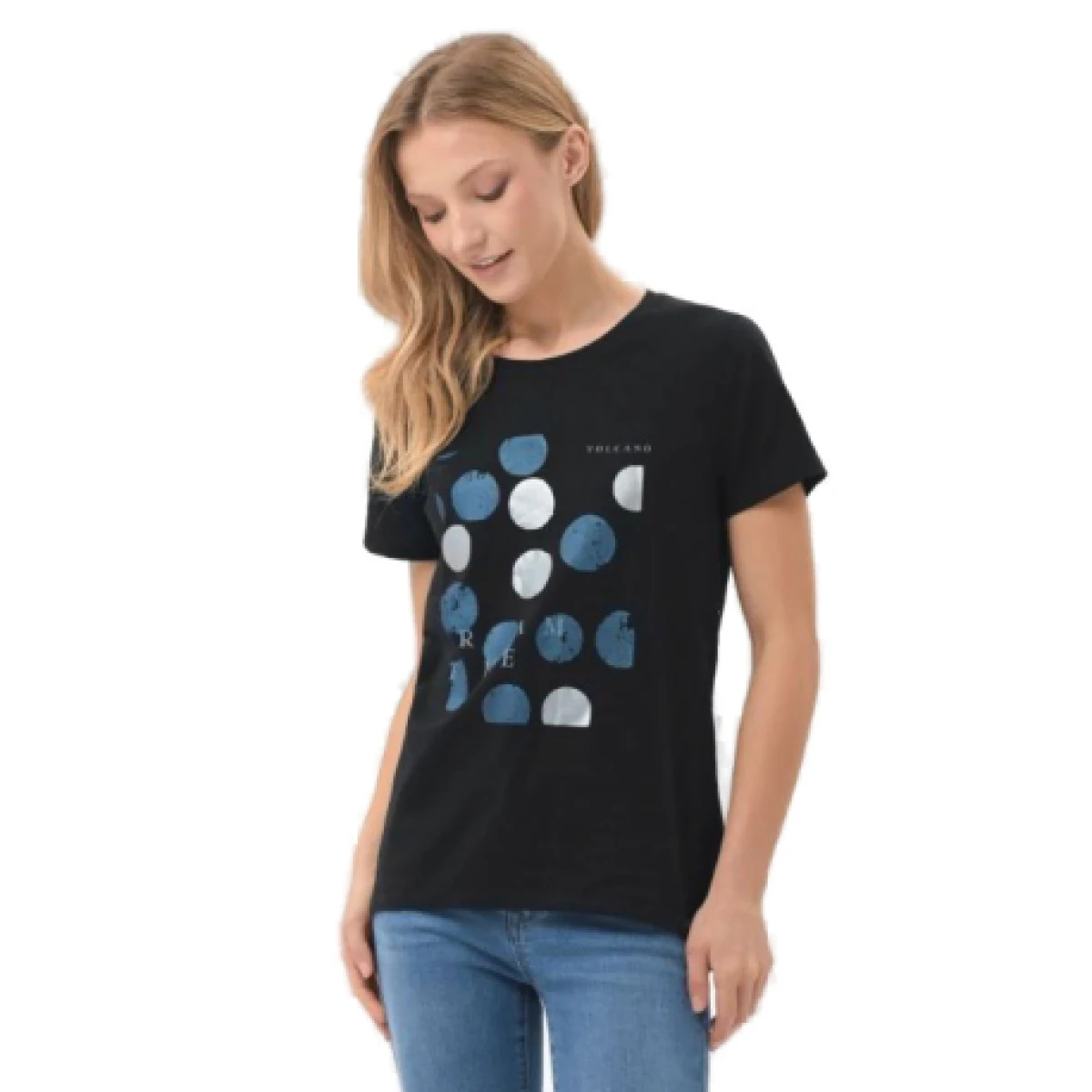 Dámske tričko s krátkym rukávom VOLCANO NETTA-700-BLACK · záber 1