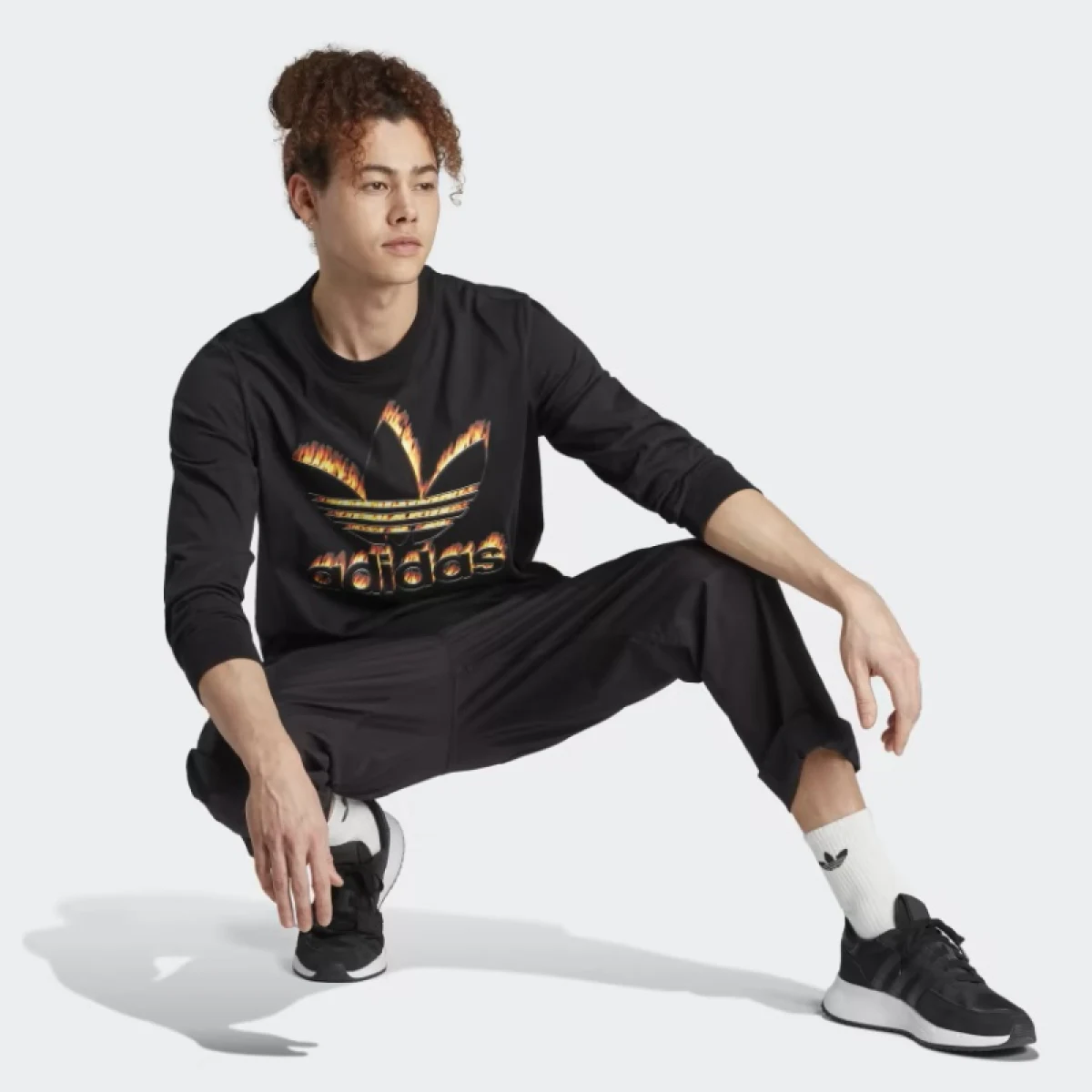 Pánske tričko s dlhým rukávom ADIDAS ORIGINALS TS FIRE LS TEE-IL5196-black · záber 4