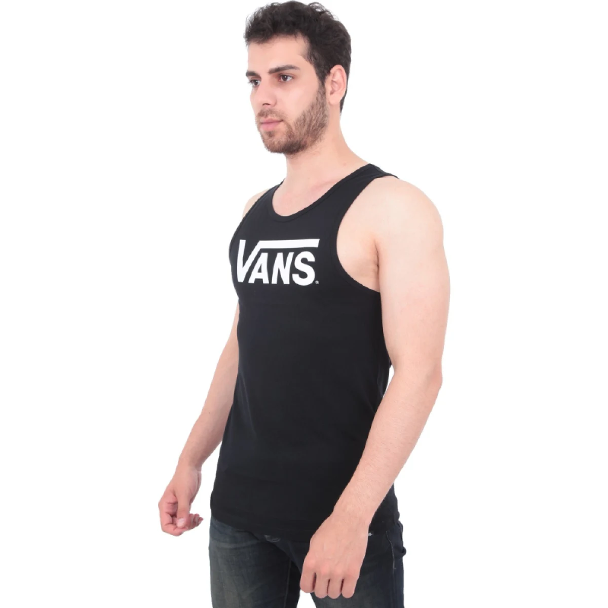 Pánske tričko s krátkym rukávom VANS CLASSIC TANK-BLACK-WHITE · záber 2
