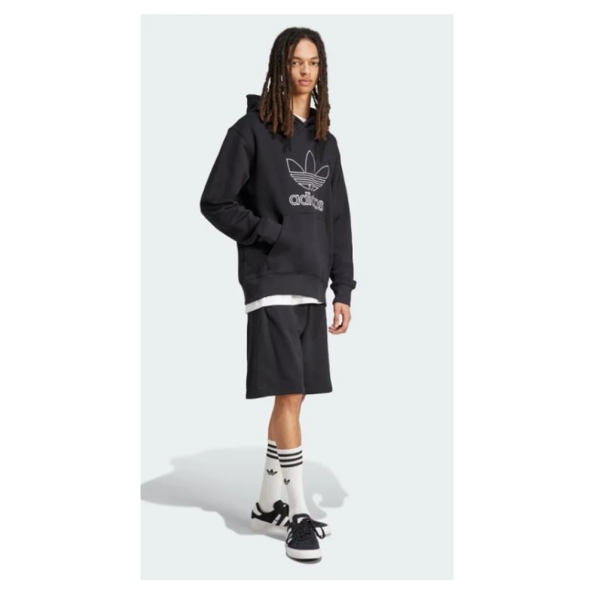Pánska mikina s kapucňou ADIDAS ORIGINALS OUTL TREF HDY-BLACK · záber 4