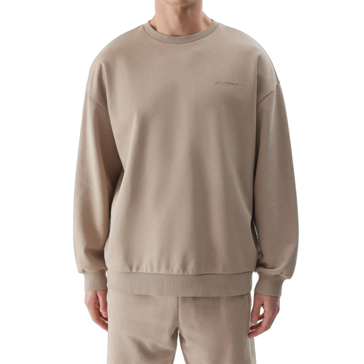 Pánska mikina 4F SWEATSHIRT-WSS24TSWSM1027-83S-BEIGE · záber 2