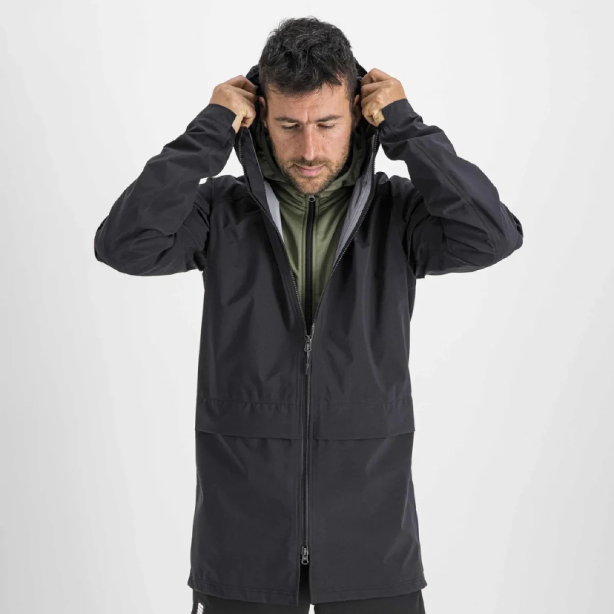 Pánska cyklistická bunda s kapucňou SPORTFUL Metro hardshell, black · záber 4