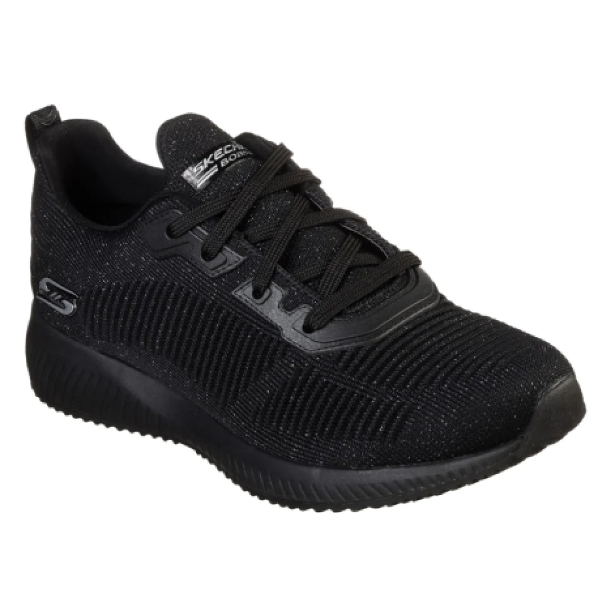 Dámska rekreačná obuv SKECHERS Bobs Sport Squad Total Glam black silver · záber 1