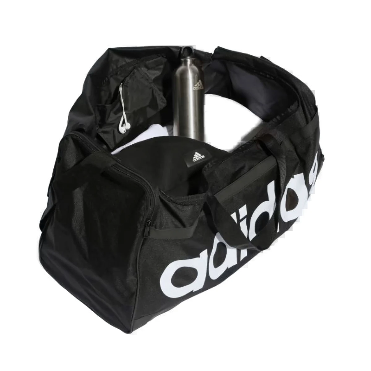 Cestovná taška ADIDAS LINEAR DUFFEL L BLACK WHITE · záber 3