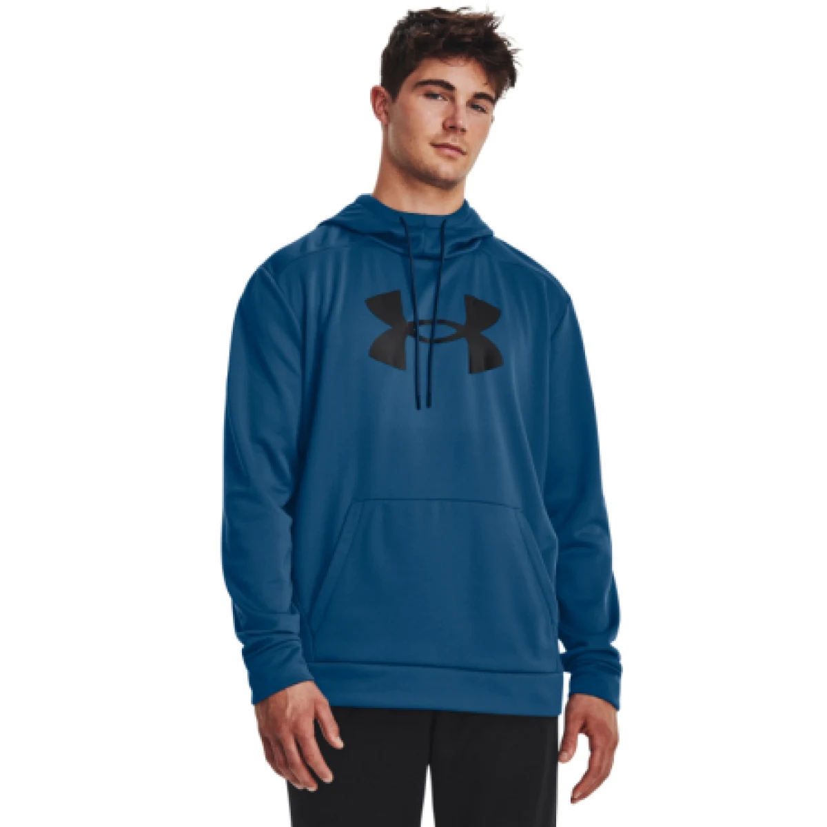 Pánska zateplená tréningová mikina s kapucňou UNDER ARMOUR UA Armour Fleece Big Logo HD-BLU · záber 1