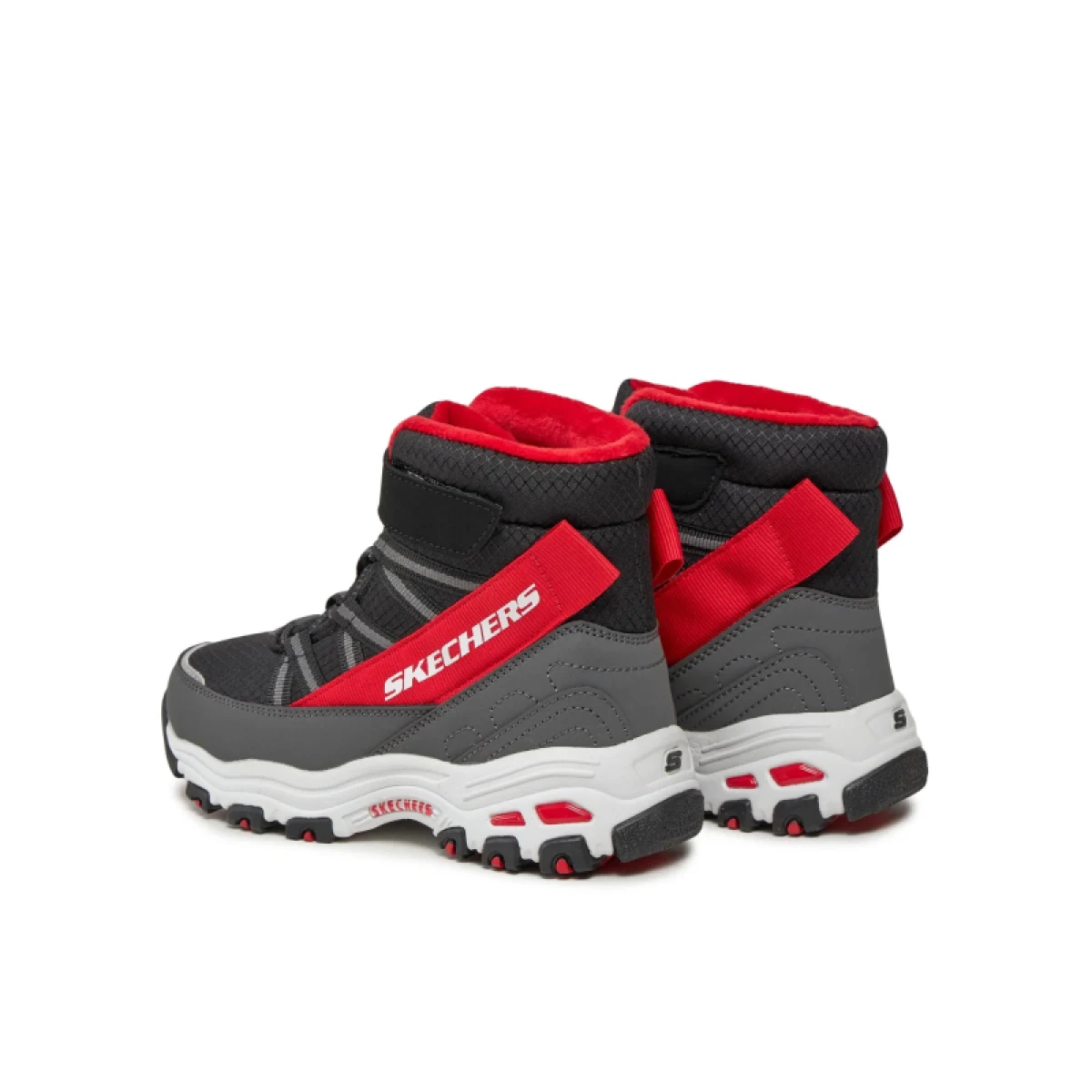 Chlapčenské členkové zimné topánky SKECHERS D Lites Mid black red · záber 4