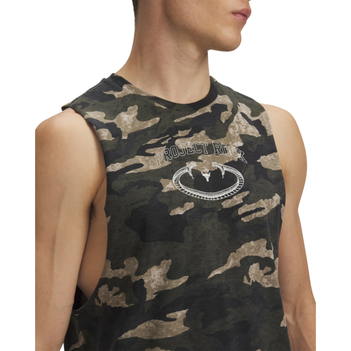 Pánske tielko UNDER ARMOUR PROJECT ROCK Camo Tank-BRN · záber 2