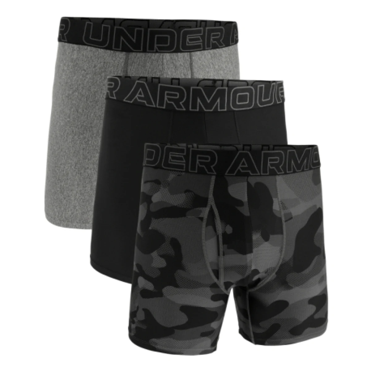 Pánske boxerky UNDER ARMOUR 3 PACK-UA PERFORMANCE TECH- NOVELTY 6in-BLK · záber 1