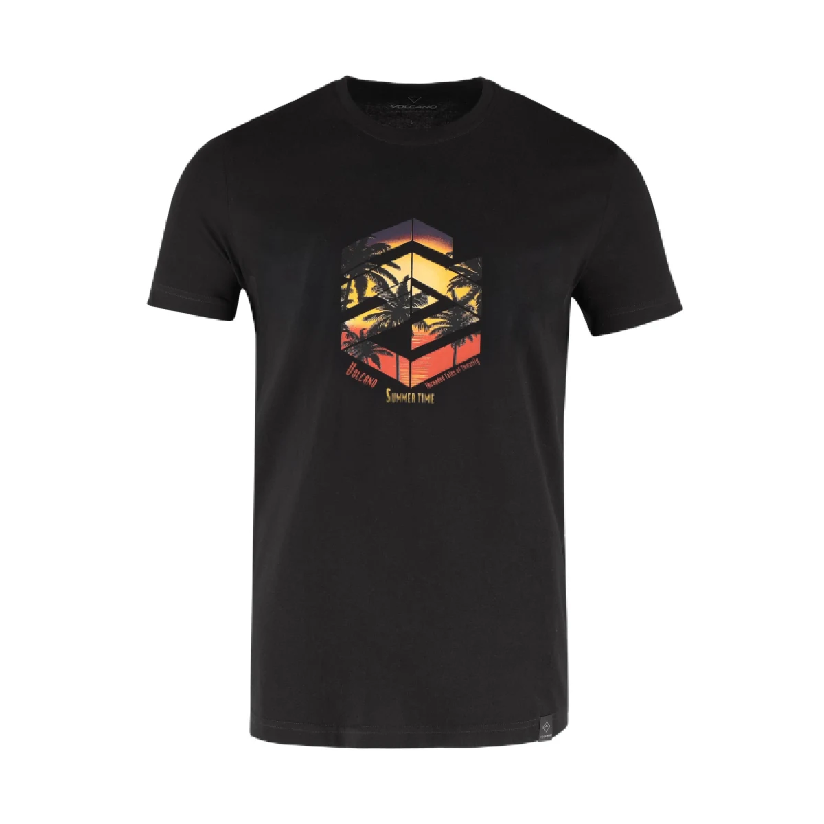 Pánske tričko s krátkym rukávom VOLCANO SUNSET-700-BLACK · záber 4