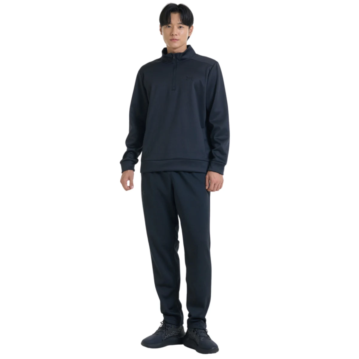 Pánska zateplená tréningová mikina s 1 2 zipsom UNDER ARMOUR UA Armour Fleece 1 4 Zip-BLK · záber 5