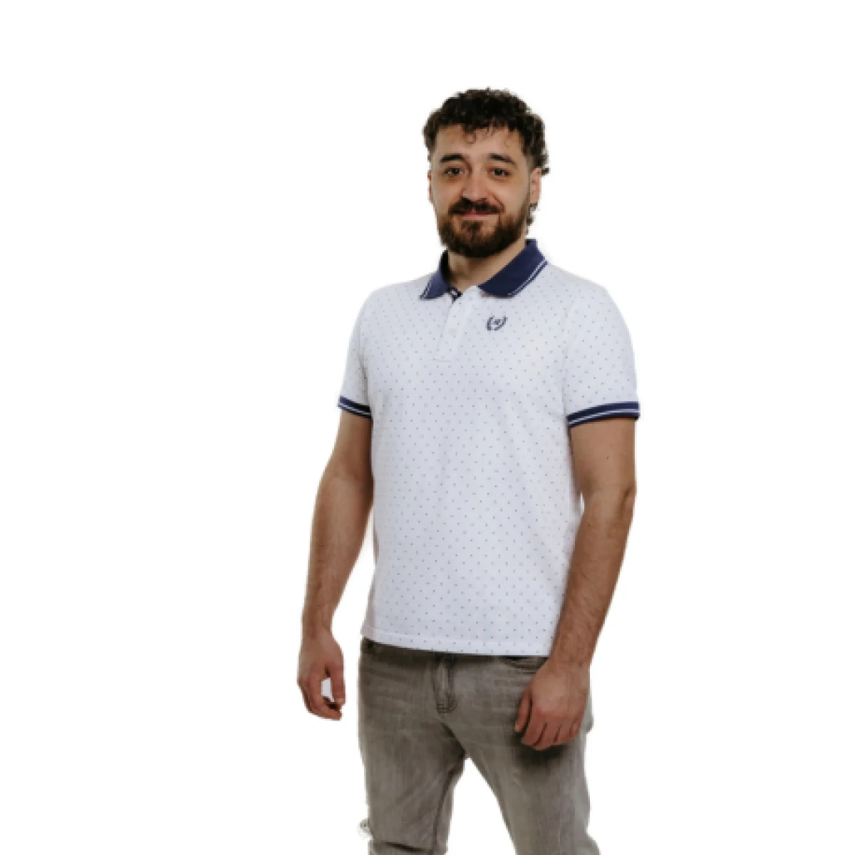 Pánske polo tričko s krátkym rukávom AUTHORITY P-TRIANGLE white · záber 1