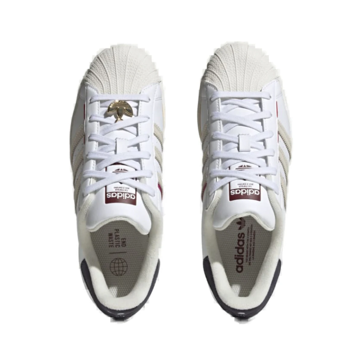 Dámska rekreačná obuv ADIDAS ORIGINALS Superstar cloud white aluminium shadow navy · záber 3