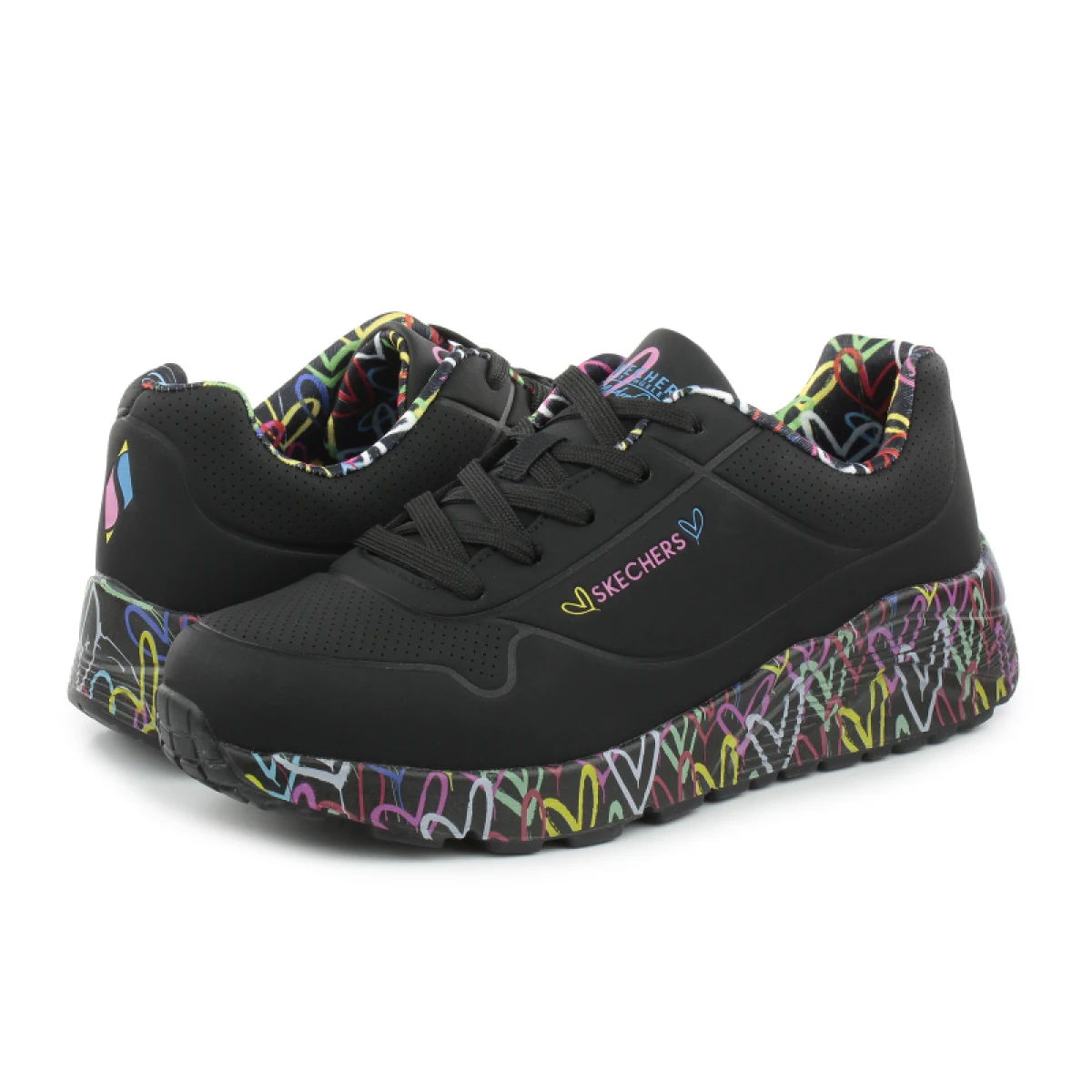 Dievčenská rekreačná obuv SKECHERS Uno Lite Lovely Luv K black · záber 5