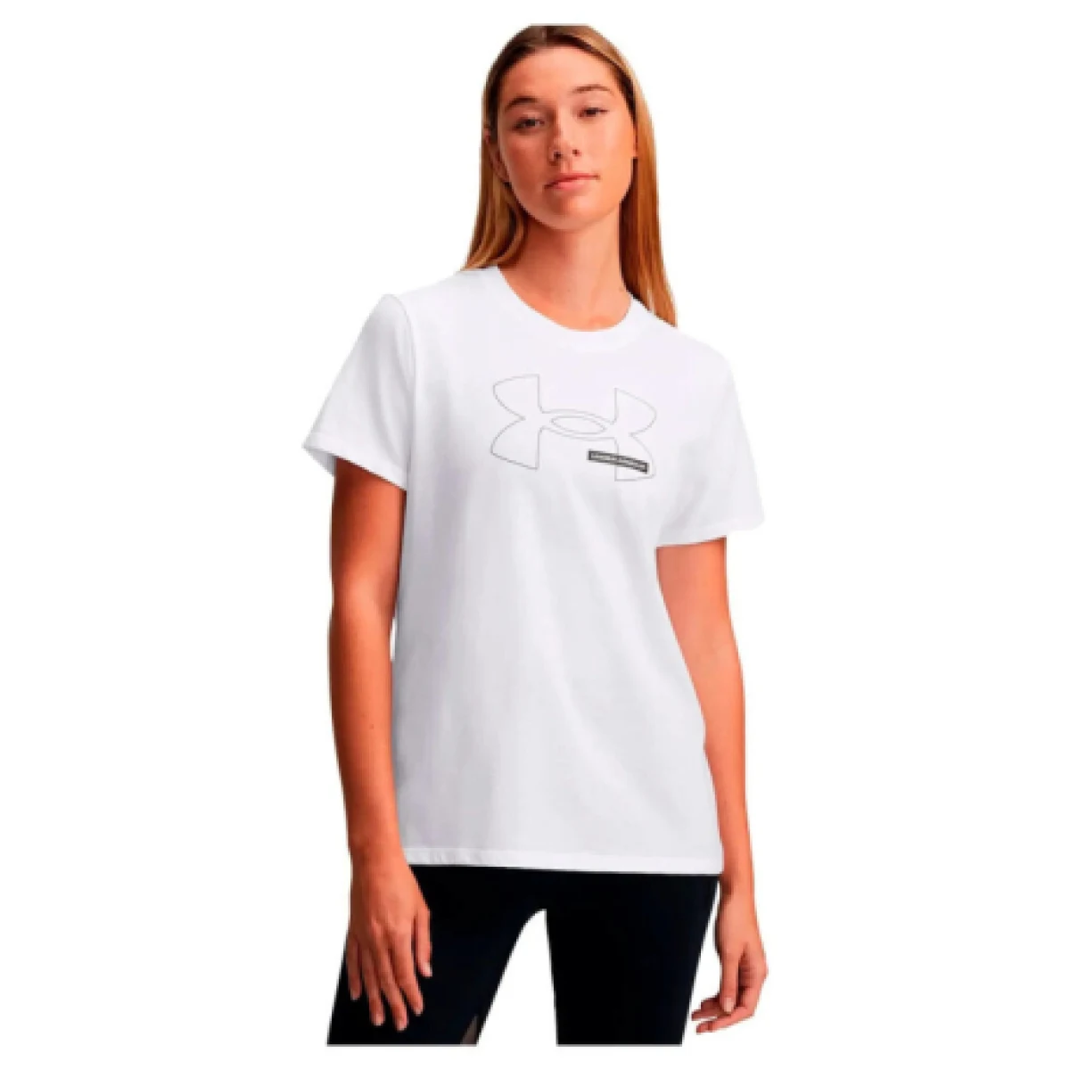 Dámske tričko s krátkym rukávom UNDER ARMOUR UA Rival Outline SS-WHT · záber 1
