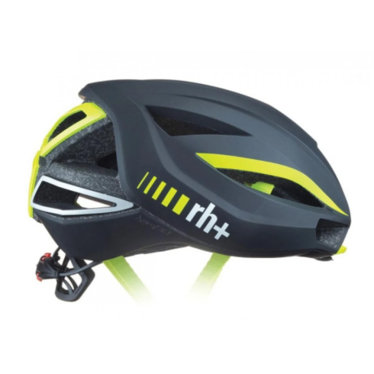 Cyklistická prilba RH+ Lambo, matt black shiny yellow fluo · záber 1