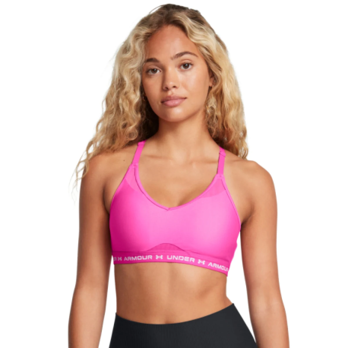 Dámska tréningová športová podprsenka UNDER ARMOUR UA Crossback Low Bra-PNK · záber 1
