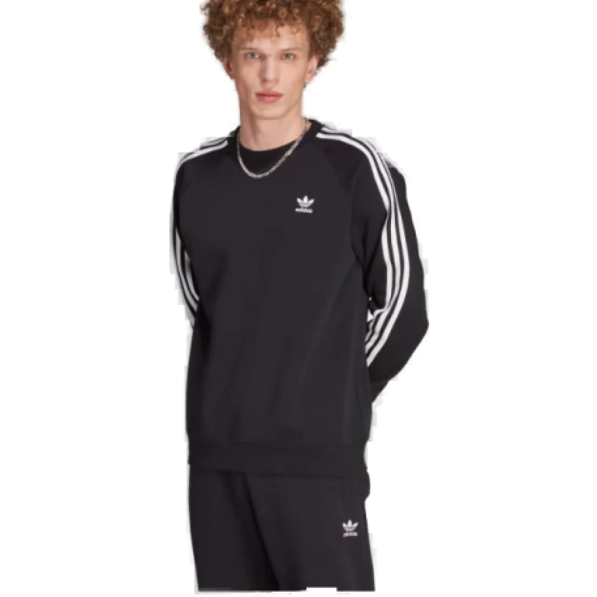 Pánska mikina ADIDAS ORIGINALS 3-STRIPES CREW-IM2087-black · záber 1