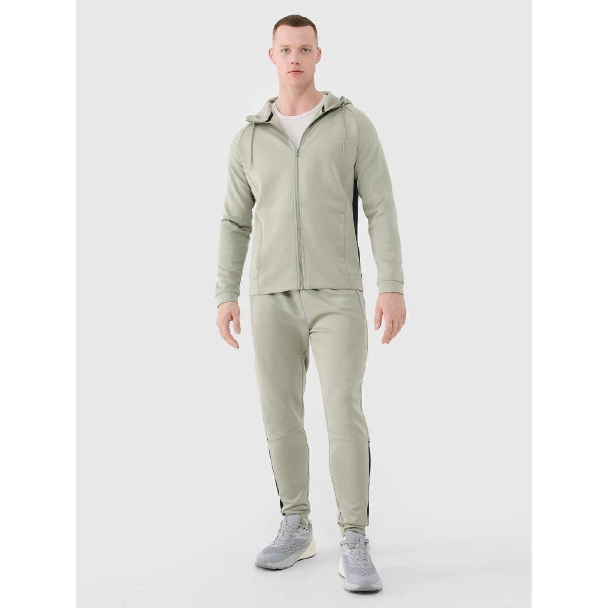 Pánska tréningová mikina so zipsom 4F SWEATSHIRT FNK-WSS25TFSWM513-44S-OLIVE · záber 4