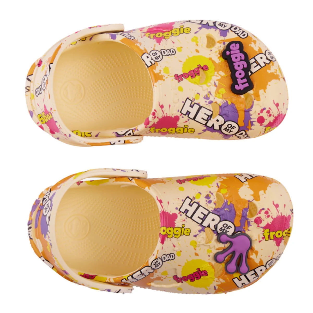 Detské kroksy (rekreačná obuv) COQUI Little Frog + Amulet pastel yellow hero splash · záber 3