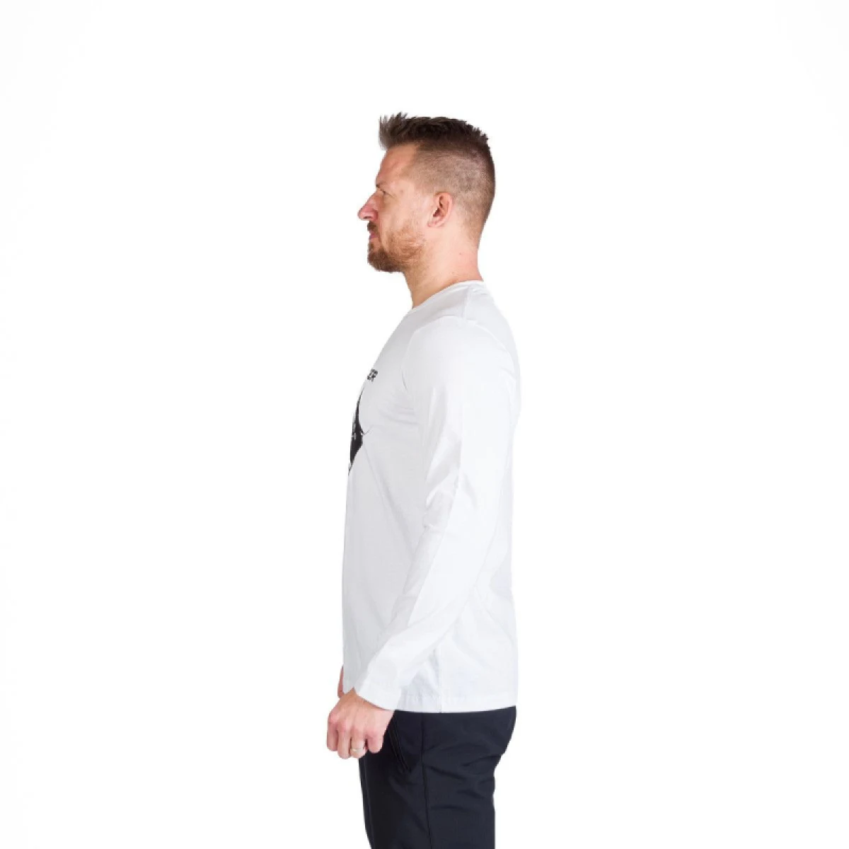Pánske turistické tričko s dlhým rukávom NORTHFINDER CLAIR-377white · záber 3