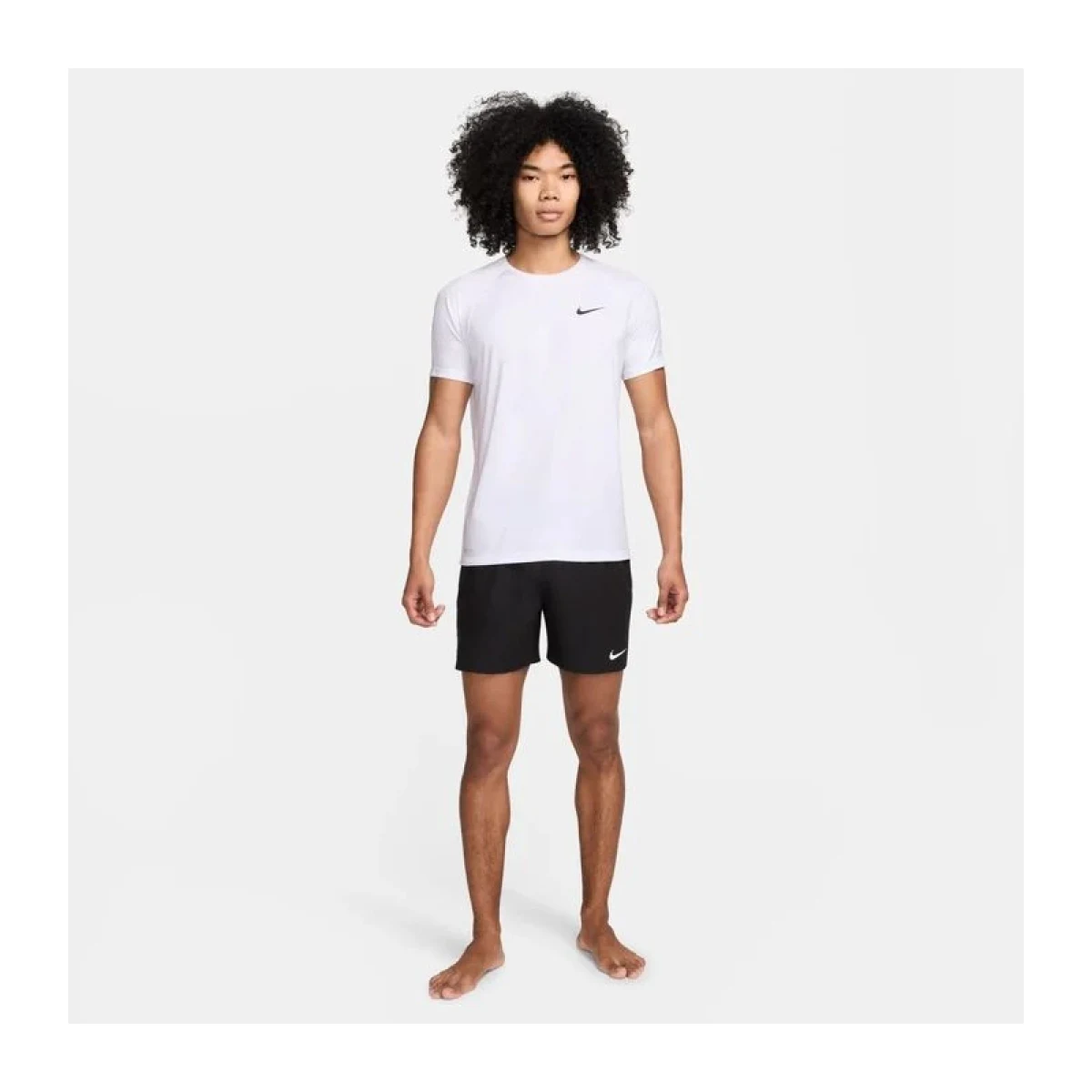 Pánske tréningové tričko s krátkym rukávom NIKE SWIM ESSENTIAL WHITE-WHITE · záber 4