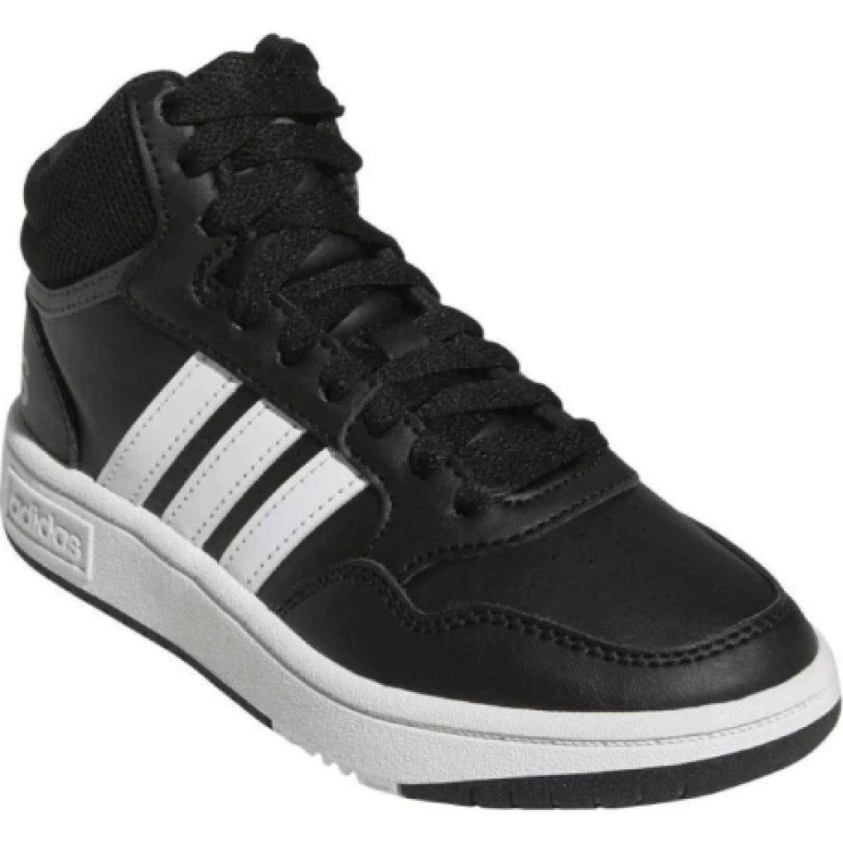 Juniorská rekreačná obuv ADIDAS Hoops Mid 3.0 K core black cloud white grey six · záber 1