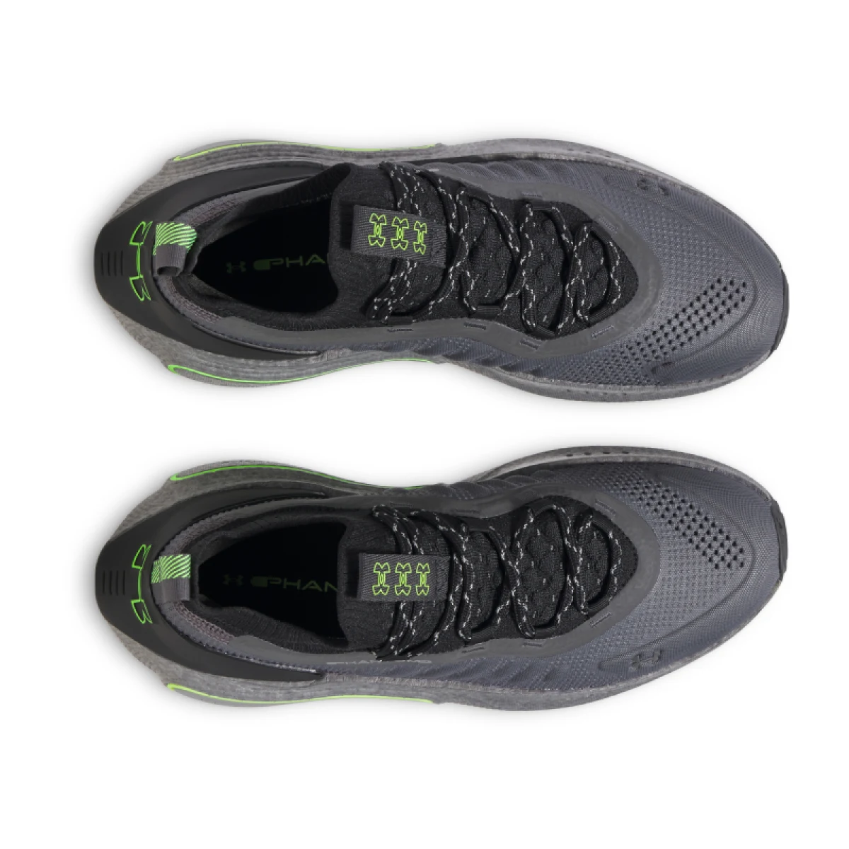 Pánska rekreačná obuv UNDER ARMOUR UA U Phantom 4 RFLCT castlerock black hyper green · záber 4